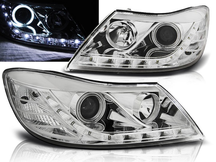 Prednja svjetla LED DayLight (chrome) - facelift / Škoda Octavia II facelift (2009-2012), LPSK20