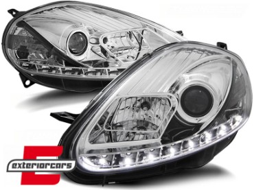Prednja svjetla LED DAYLIGHT (chrome) / / Fiat Grande Punto (2005-2008), LPFI05