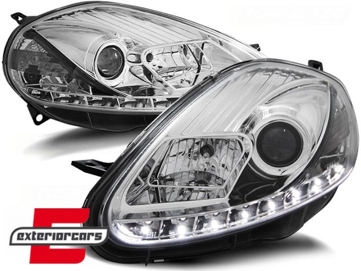 Prednja svjetla LED DAYLIGHT (chrome) / Fiat Grande Punto (2008-2009), LPFI25