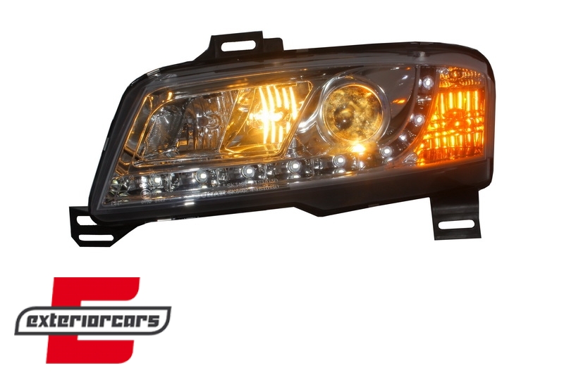 Prednja svjetla LED DayLight (chrome) / Fiat Stilo 3p (2001-2008), LPFI11