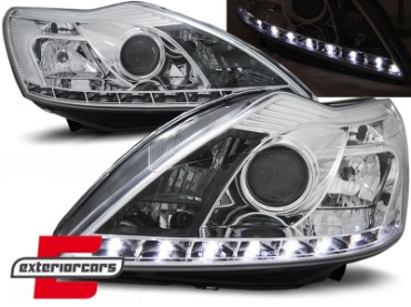 Prednja svjetla LED DayLight (chrome) / Ford Focus (02.2008-2010), LPFO37