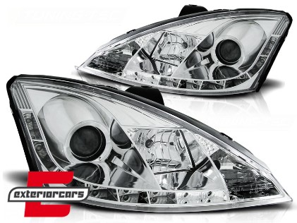 Prednja svjetla LED DayLight (chrome) / Ford Focus (1998-10.2001), LPFO22