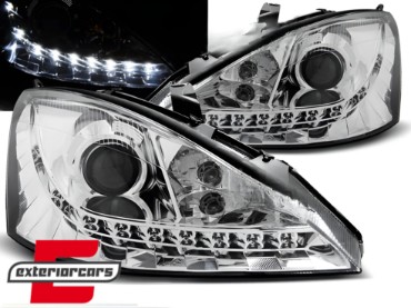 Prednja svjetla LED DayLight (chrome) / Ford Focus (1998-10.2001), LPFO43