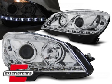 Prednja svjetla LED DayLight (chrome) / Mercedes C klasa W204 S204 limuzina karavan (2007-2010), LPME94