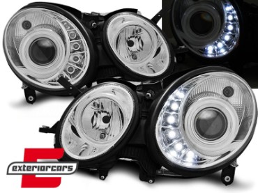 Prednja svjetla LED DayLight (chrome) / Mercedes E-klasa W211 S211 (05.2006-2009), LPME59