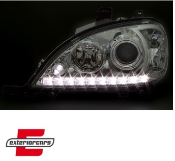 Prednja svjetla LED DayLight (chrome) / Mercedes ML-klasa W163 (03.1998-08.2001), LPME53