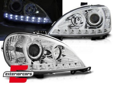 Prednja svjetla LED DayLight (chrome) / Mercedes ML klasa W163 (09.2001-2005), LPME84