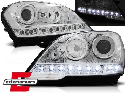 Prednja svjetla LED DayLight (chrome) / Mercedes ML klasa W164 Facelift (2008-2011), LPME39