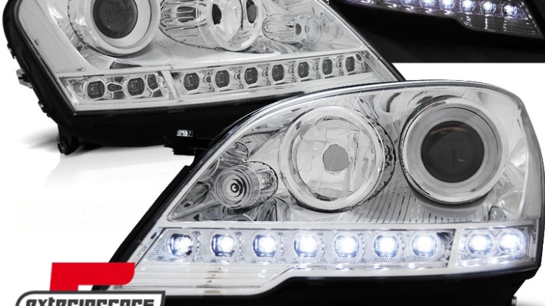 Prednja svjetla LED DayLight (chrome) / Mercedes ML klasa W164 Facelift (2008-2011), LPME39