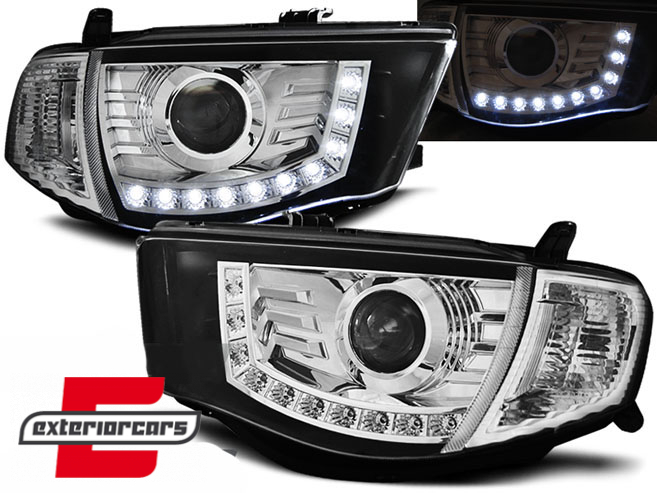 Prednja svjetla LED DayLight (chrome) / Mitsubishi L200 (2006-2010), LPMI09