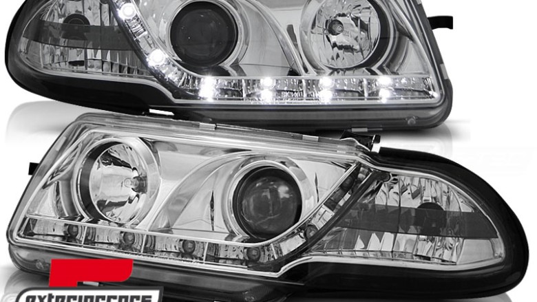 Prednja svjetla LED DayLight (chrome) / Opel Astra F (1991-1994), LPOP59