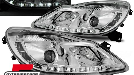 Prednja svjetla LED DayLight (chrome) / Opel Corsa D (2006-2011), LPOP49