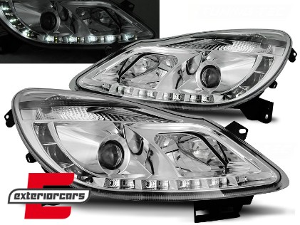 Prednja svjetla LED DayLight (chrome) / Opel Corsa D (2006-2011), LPOP49