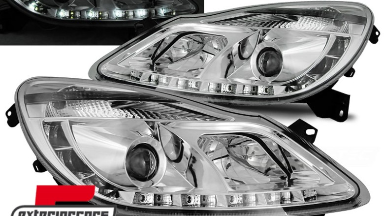 Prednja svjetla LED DayLight (chrome) / Opel Corsa D (2006-2011), LPOP49