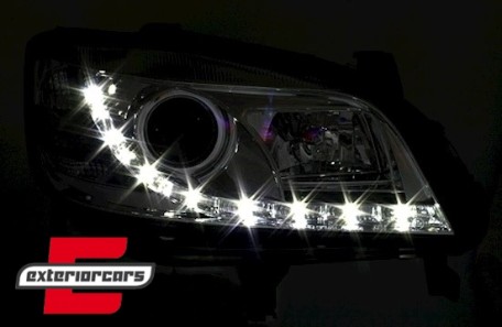 Prednja svjetla LED DayLight (chrome) / Opel Zafira A (1999-2005), LPOP41