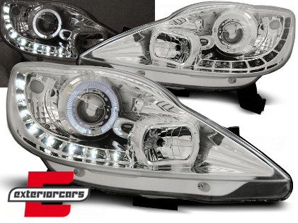 Prednja svjetla LED DayLight (chrome) / Peugeot 107 (2005-2011), LPPE24