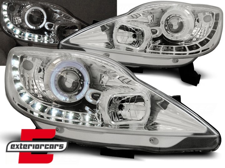 Prednja svjetla LED DayLight (chrome) / Peugeot 107 (2005-2011), LPPE24