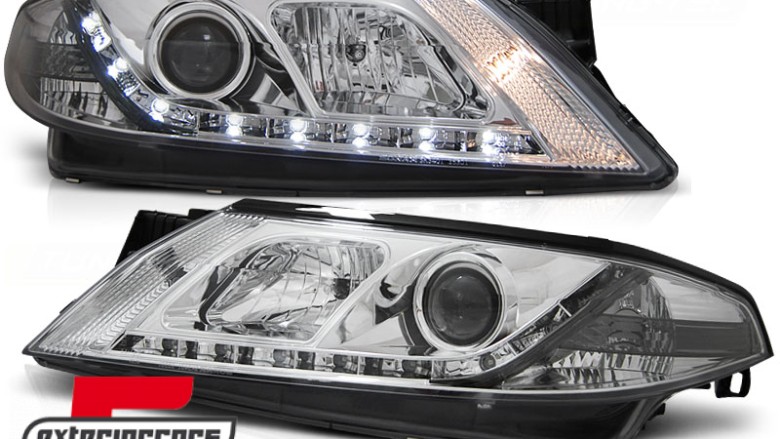 Prednja svjetla LED DayLight (chrome) / Renault Laguna 2 (2001-2005), LPRE17