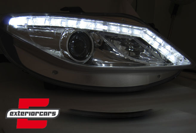 Prednja svjetla LED DayLight (chrome) / Seat Ibiza 6J (2008-2012), LPSE31