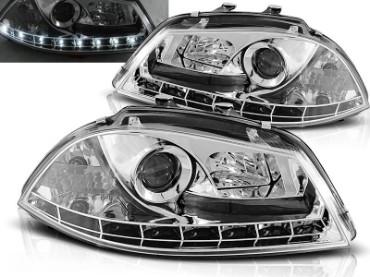 Prednja svjetla LED DayLight (chrome) / Seat Ibiza 6L (2002-2008), LPSE07