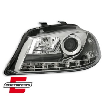 Prednja svjetla LED DayLight (chrome) / Seat Ibiza 6L (2002-2008), LPSE07