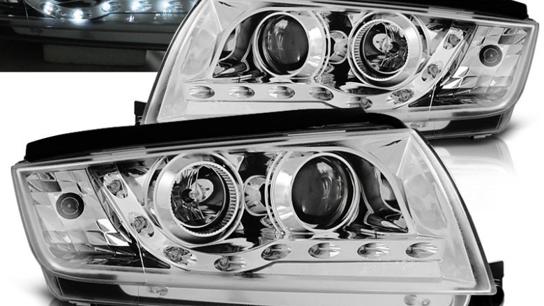 Prednja svjetla LED DayLight (chrome) / Škoda Fabia (1999-2008), LPSK27