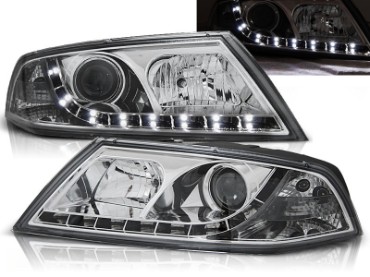 Prednja svjetla LED DayLight (chrome) / Škoda Octavia II (2004-2008), LPSK07