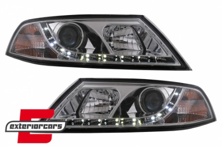 Prednja svjetla LED DayLight (chrome) / Škoda Octavia II (2004-2008), LPSK07