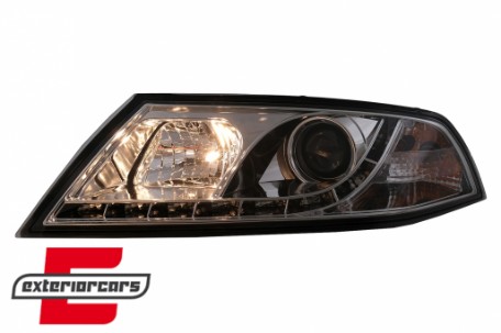 Prednja svjetla LED DayLight (chrome) / Škoda Octavia II (2004-2008), LPSK07