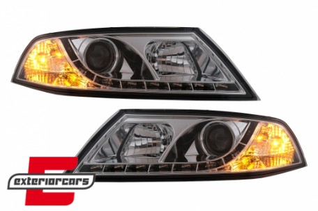 Prednja svjetla LED DayLight (chrome) / Škoda Octavia II (2004-2008), LPSK07