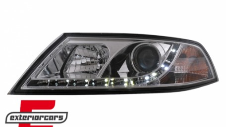 Prednja svjetla LED DayLight (chrome) / Škoda Octavia II (2004-2008), LPSK07