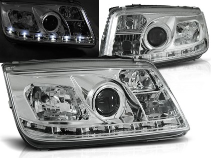 Prednja svjetla LED DayLight (chrome) / Volkswagen Bora (09.1998-07.2005), LPVWA1