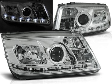 Prednja svjetla LED DayLight (chrome) / Volkswagen Bora (09.1998-07.2005), LPVWA1