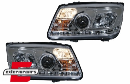 Prednja svjetla LED DayLight (chrome) / Volkswagen Bora (09.1998-07.2005), LPVWA1