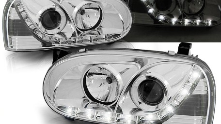 Prednja svjetla LED DayLight (chrome) / Volkswagen Golf 3 (09.1991-08.1997), LPVW94