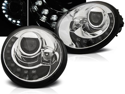 Prednja svjetla LED DayLight (chrome) / Volkswagen New Beetle (10.1998-05.2005), LPVWL6