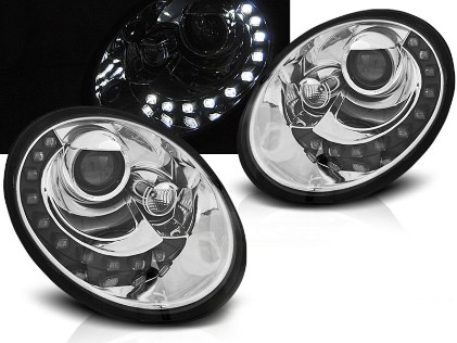 Prednja svjetla LED DayLight (chrome) / Volkswagen New Beetle (2006-2012), LPVWS1