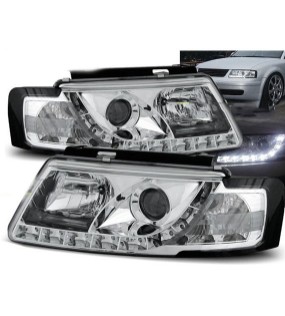Prednja svjetla LED DayLight (chrome) / Volkswagen Passat B5 3B (11.1996-08.2000), LPVW73