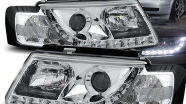 Prednja svjetla LED DayLight (chrome) / Volkswagen Passat B5 3B (11.1996-08.2000), LPVW73