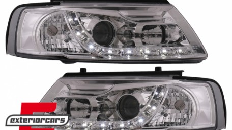 Prednja svjetla LED DayLight (chrome) / Volkswagen Passat B5 3B (11.1996-08.2000), LPVWE6