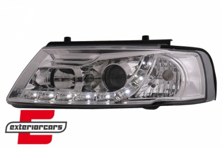 Prednja svjetla LED DayLight (chrome) / Volkswagen Passat B5 3B (11.1996-08.2000), LPVWE6