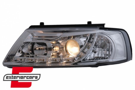 Prednja svjetla LED DayLight (chrome) / Volkswagen Passat B5 3B (11.1996-08.2000), LPVWE6
