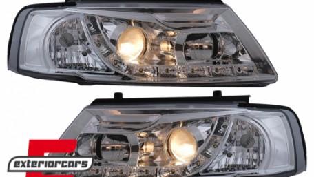 Prednja svjetla LED DayLight (chrome) / Volkswagen Passat B5 3B (11.1996-08.2000), LPVWE6
