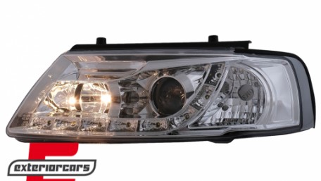 Prednja svjetla LED DayLight (chrome) / Volkswagen Passat B5 3B (11.1996-08.2000), LPVWE6