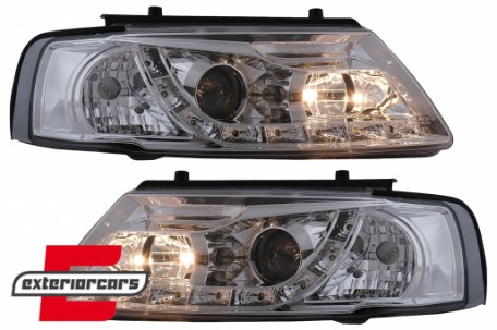 Prednja svjetla LED DayLight (chrome) / Volkswagen Passat B5 3B (11.1996-08.2000), LPVWE6