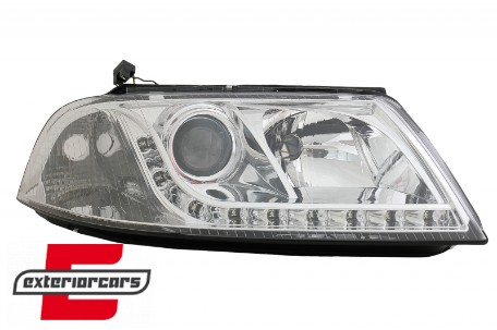 Prednja svjetla LED DayLight (chrome) / Volkswagen Passat B5 3BG (09.2000-03.2005), LPVW55