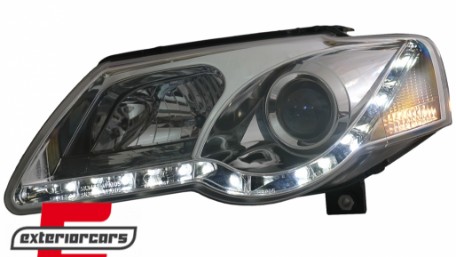 Prednja svjetla LED DayLight (chrome) / Volkswagen Passat B6 3C (03.2005-2010), LPVWC1