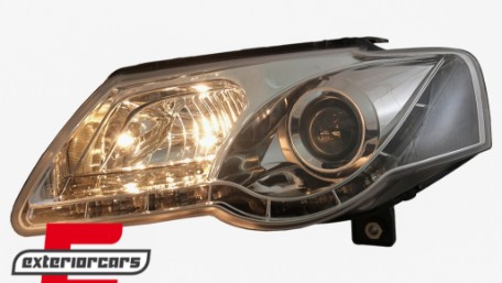 Prednja svjetla LED DayLight (chrome) / Volkswagen Passat B6 3C (03.2005-2010), LPVWC1