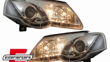 Prednja svjetla LED DayLight (chrome) / Volkswagen Passat B6 3C (03.2005-2010), LPVWC1