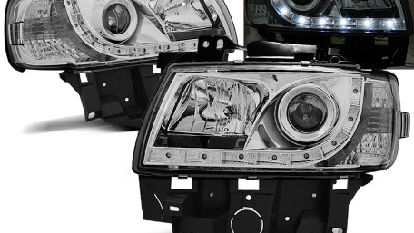 Prednja svjetla LED DayLight (chrome) / Volkswagen T4 Bus (08.1996-03.2003), LPVWB5